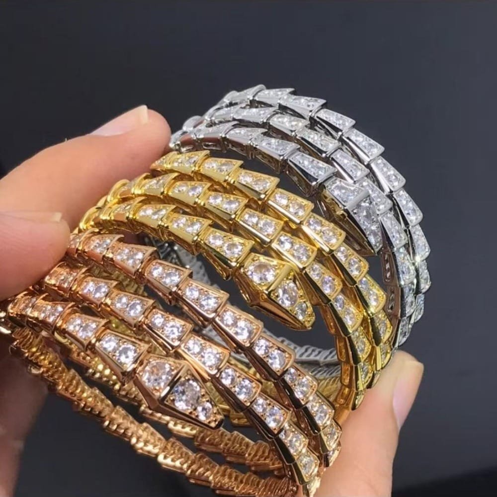 Bvlgari Serpenti Viper Three-Coil Bracelet 3 Colors