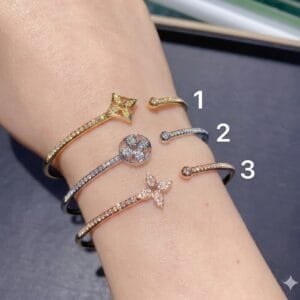 LV Clover Square Heart shape Bangle Bracelets