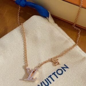 LV Gold Diamonds Necklace