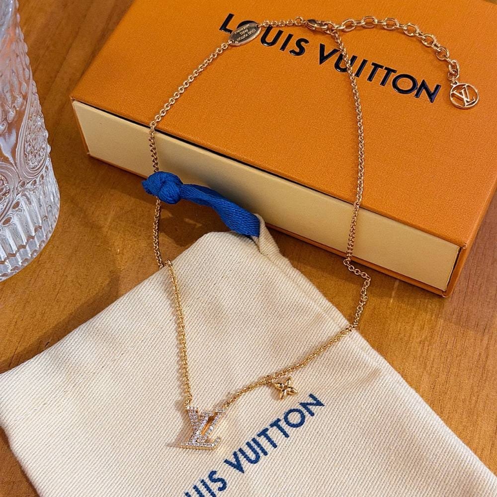 LV Gold Diamonds Necklace - Image 2