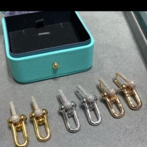 Tiffany Hardwear Diamonds 3 colors Earrings
